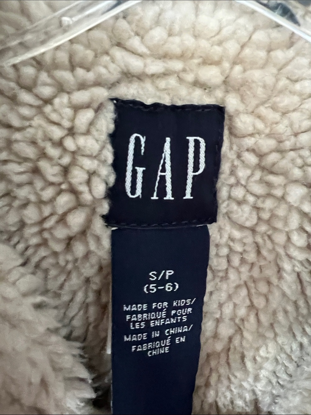 GAP Denim Jacket with Cream Sherpa Collar - Blue - Picture 2 of 3